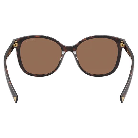 New PRADA Sunglasses Brown Square Gold Logo Tortoise Authentic w/ Box & Case - Picture 5 of 6